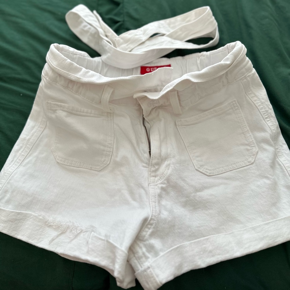 White Guess shorts